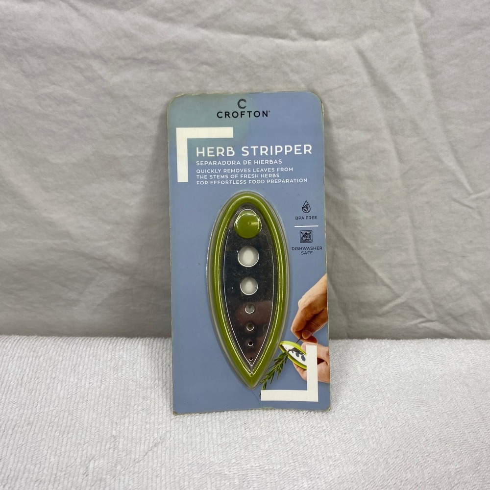 Crofton Herb Stripper Green Stainless Steel Manual Leaf Remover BPA Free 711398